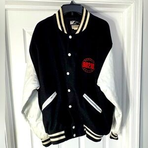 Collectible Beverly Hills 90210 Black  and White Varsity Jacket limited Edition.